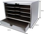Victor Wood Midnight Black Collection, 4-Shelf Desktop Organizer, Black, (4720-5) - Image 6